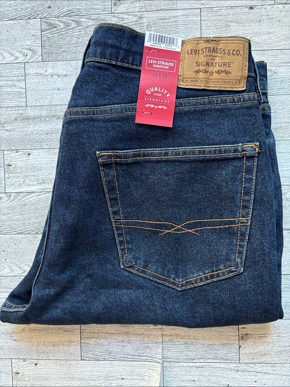 Levi's Men's 34x32 Athletic Fit Jeans - Dark Blue